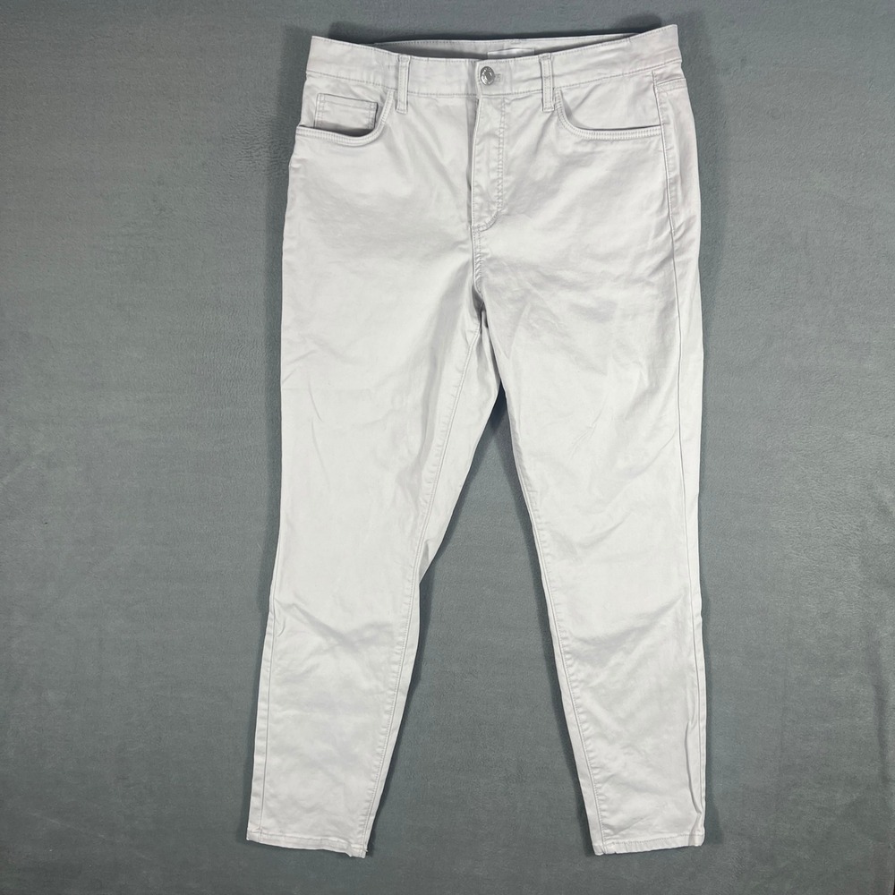 Made and Loved Loft Womens Pants 30/10 Gray Rayon Spandex Skinny Ankle Tapered